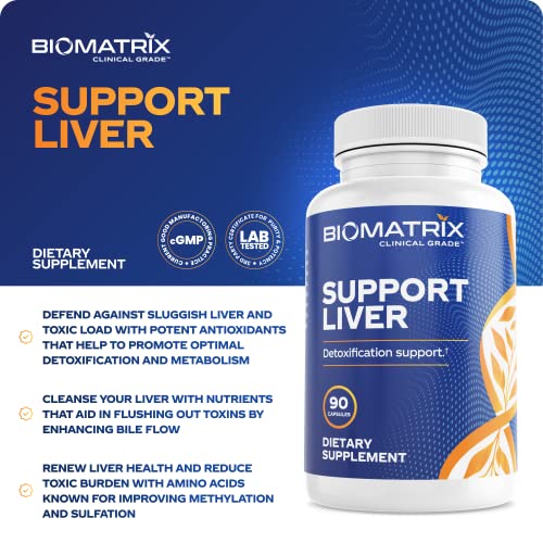 BioMatrix Support Liver Milk Thistle Supplement capsule close-up