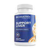 BioMatrix Support Liver Milk Thistle Supplement with a glass of water