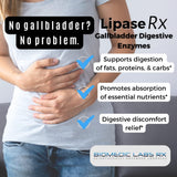 Biomedic Labs RX Lipase RX Multi-Enzyme Supplement capsule close-up