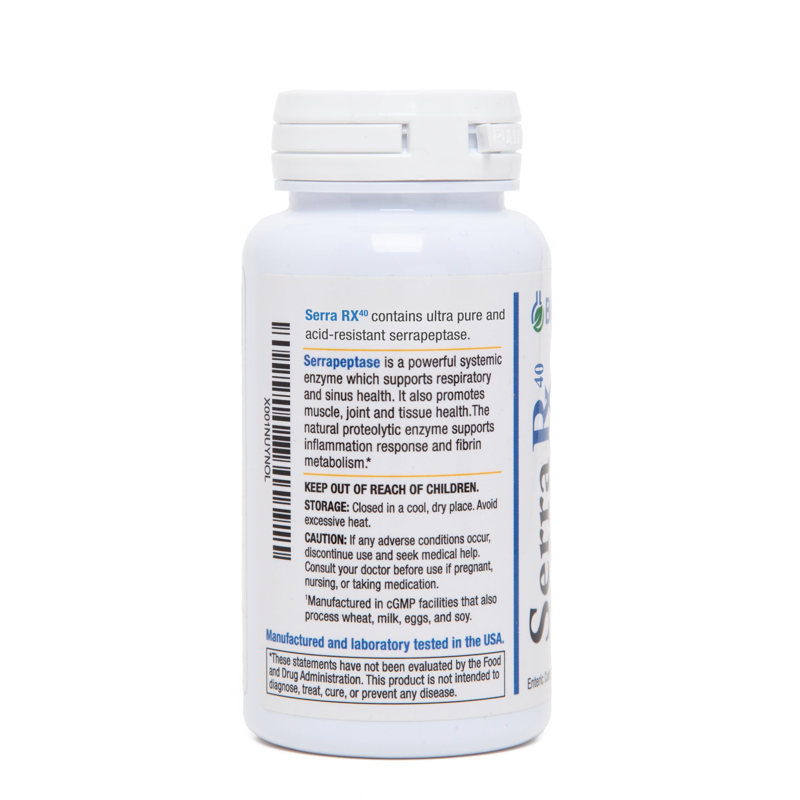 Biomedic Labs RX Serra-RX Multi-Enzymes capsules in a hand