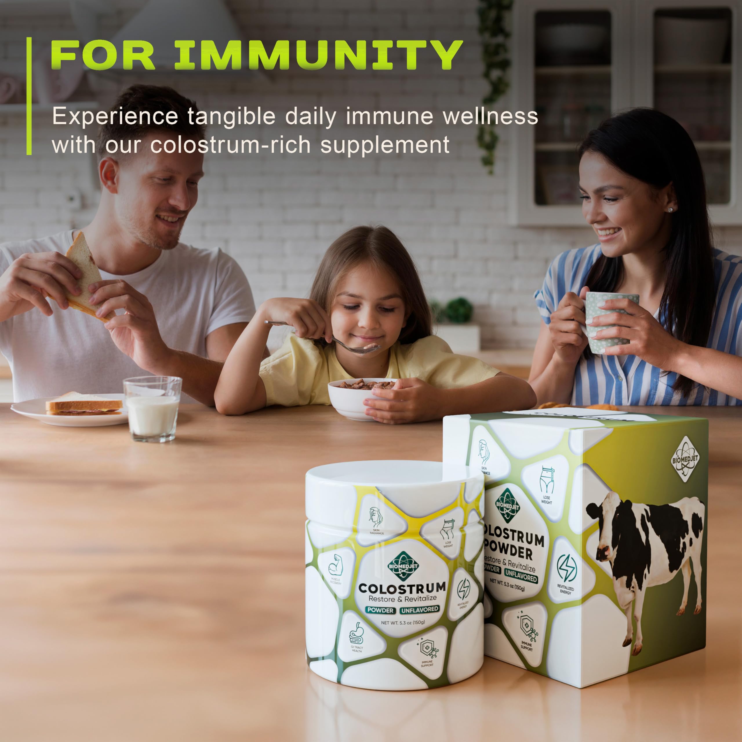 BioMEDJET Organic Colostrum Powder 150g nutritional information