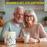 BioMEDJET Organic Colostrum Powder 150g with smoothie ingredients