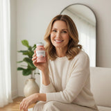 BioMiracle Menopause Balance capsules on a wooden surface