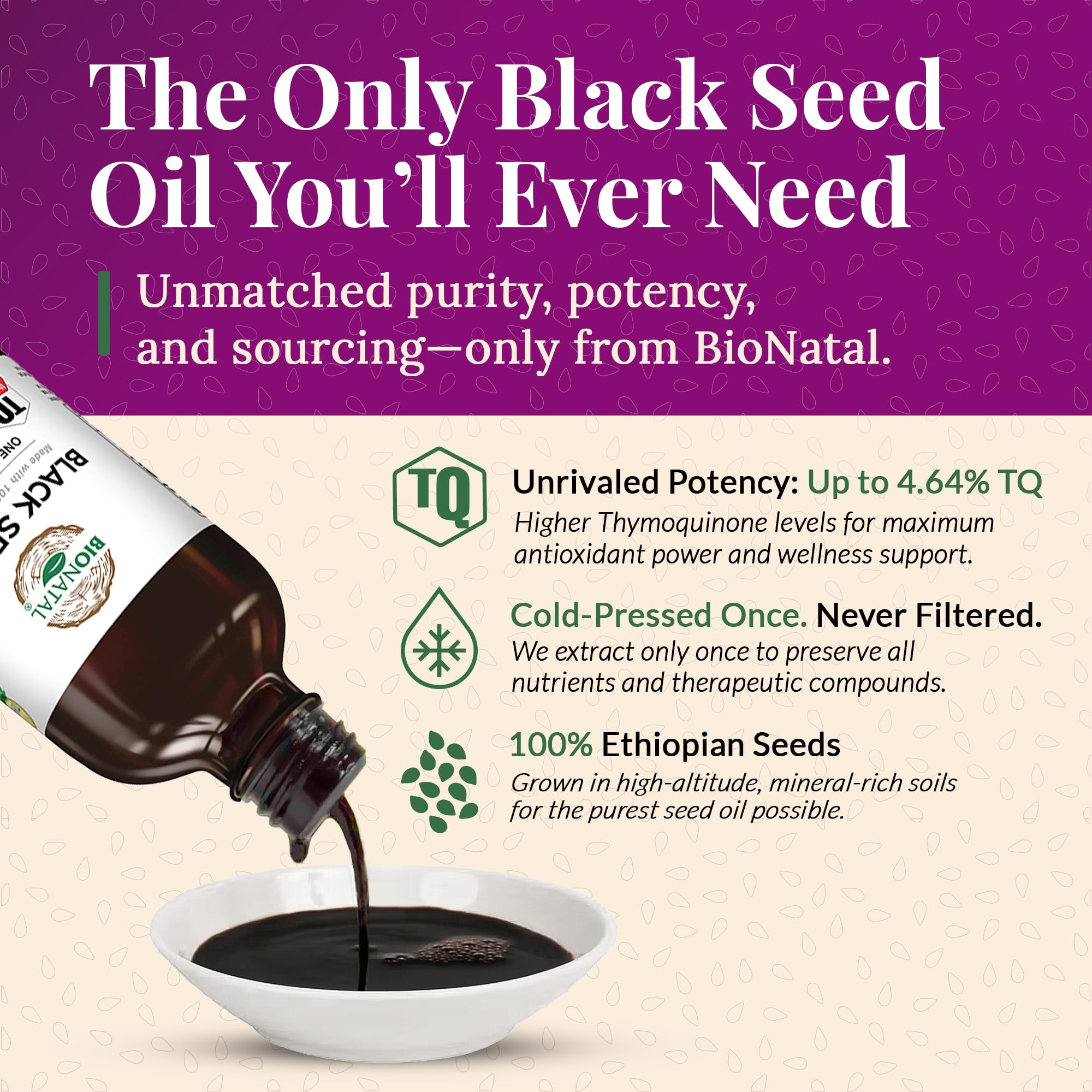 BioNatal Black Seed Oil 227g top view