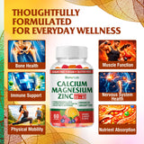 BionerLab Calcium Magnesium Zinc Gummies nutritional information on packaging