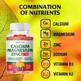 BionerLab Calcium Magnesium Zinc Gummies orange and berry flavour