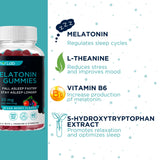 BionerLab Melatonin Gummies with L-Theanine and Vitamin B6 ingredients