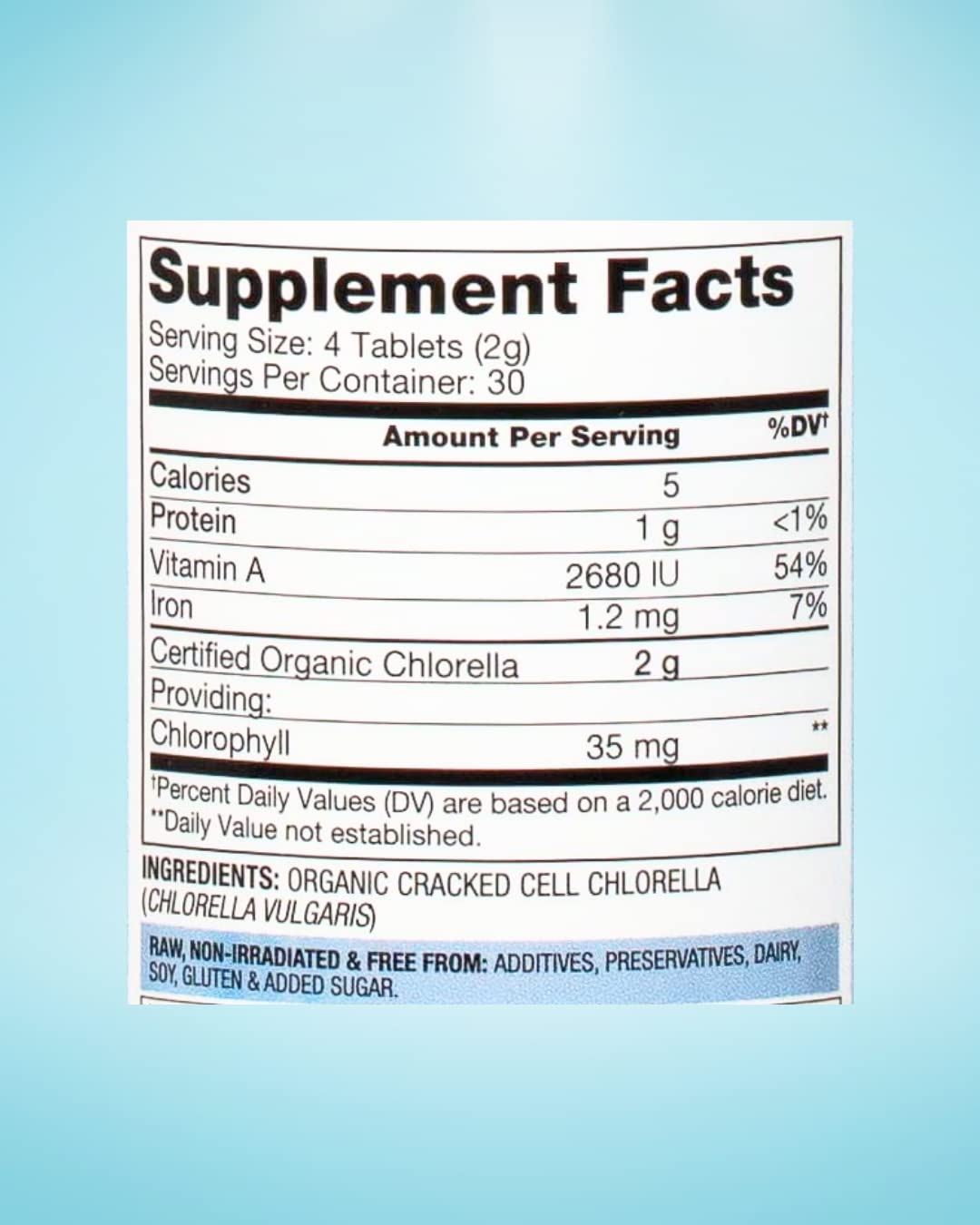 BioOptimal Chlorella Tablets 500mg bottle with label