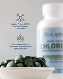 BioOptimal Chlorella Tablets 500mg close-up of tablets