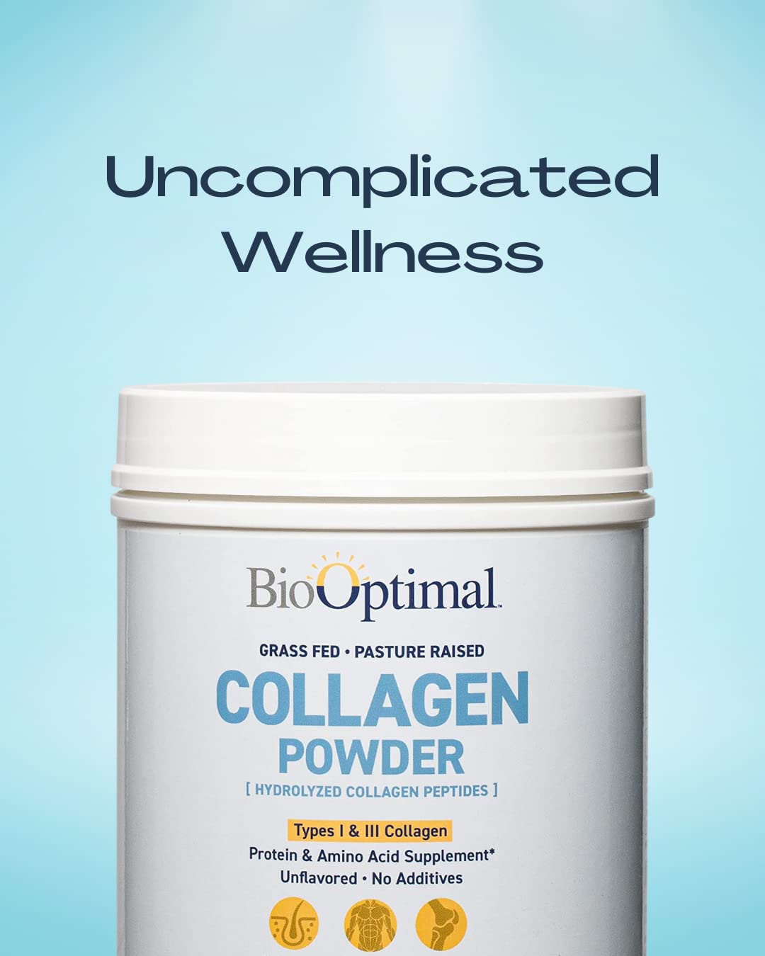 BioOptimal Collagen Peptide Powder 454g packaging