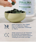 BioOptimal Spirulina Tablets back view packaging