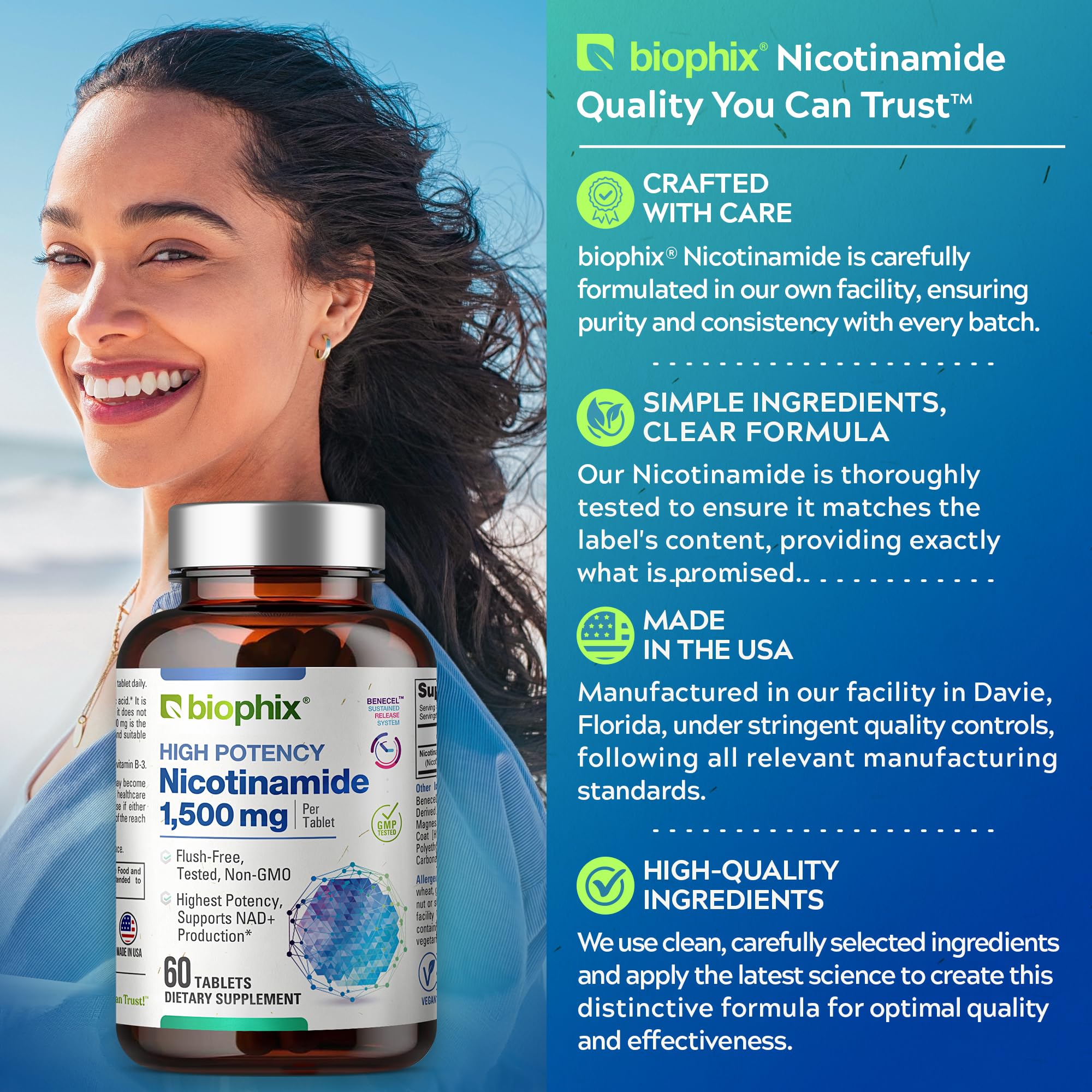biophix B3 (Niacin) Nicotinamide Supplement in hand