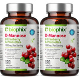 biophix Cranberry D-Mannose 1000mg supplement capsules front view