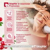 biophix Cranberry D-Mannose 1000mg supplement capsules side view