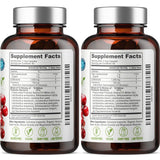 biophix Cranberry D-Mannose 1000mg supplement capsules with ingredients list