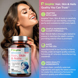 biophix Hair, Skin & Nails supplement bottle with caplets