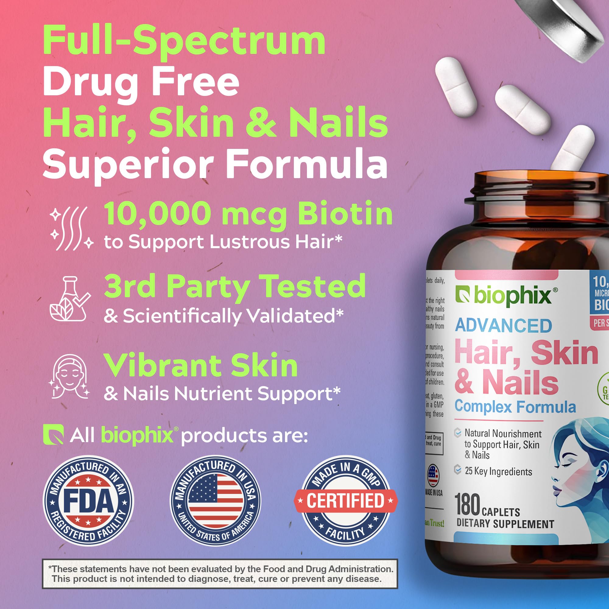 biophix Hair, Skin & Nails supplement ingredients list