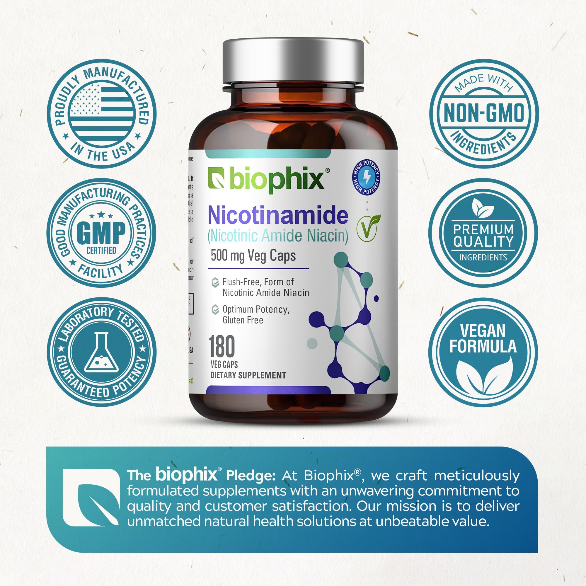 biophix Niacin B3 Supplement close-up of capsule