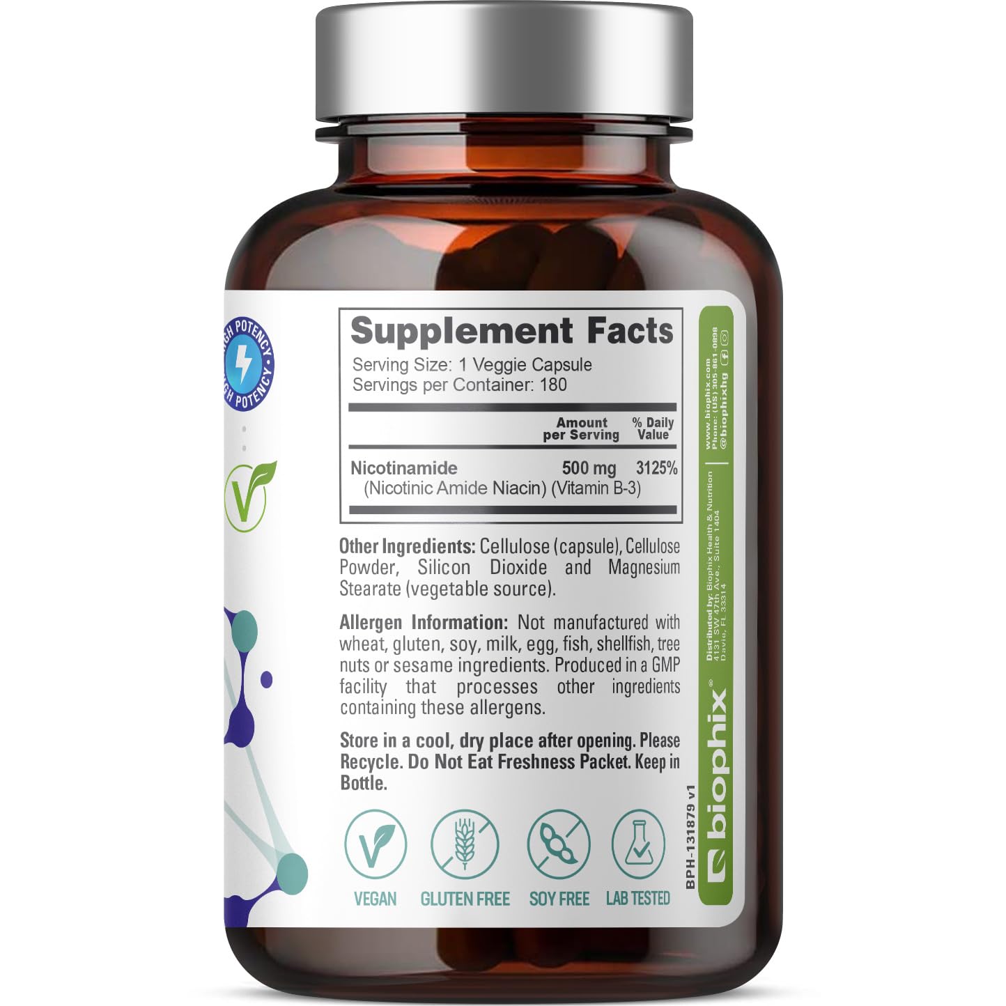 biophix Niacin B3 Supplement with health-related items