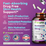 biophix Nicotinamide B3 (Niacin) 500mg Capsules with dosage information
