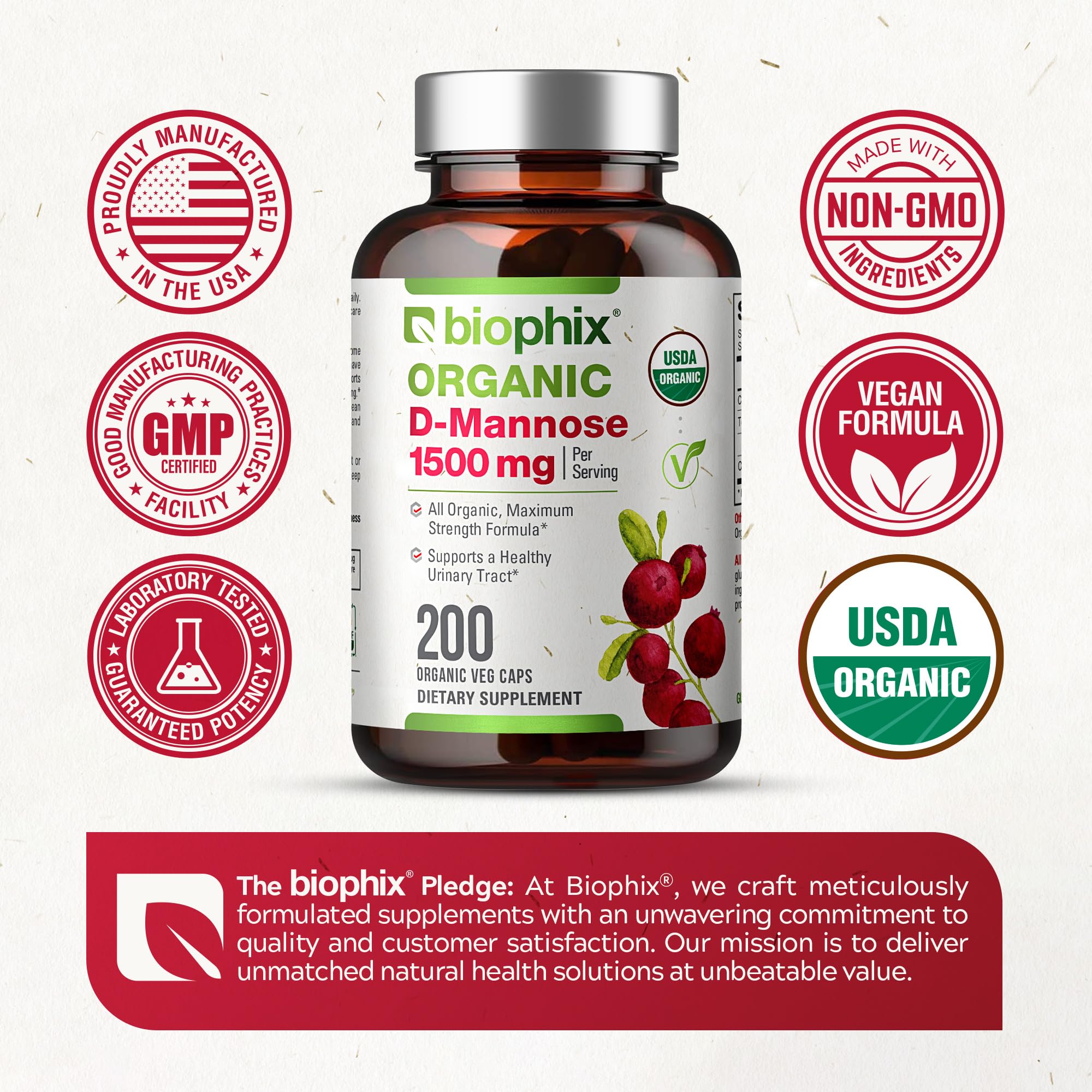 biophix Organic D-Mannose Supplement close-up