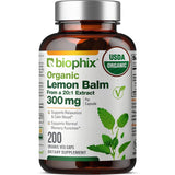 biophix Organic Lemon Balm Capsules 300mg front view
