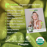 biophix Organic Lemon Balm Capsules 300mg ingredients list