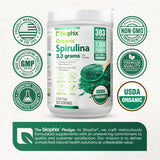 biophix Organic Spirulina Powder displayed with fresh fruits