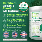 biophix Organic Spirulina Powder packaging details