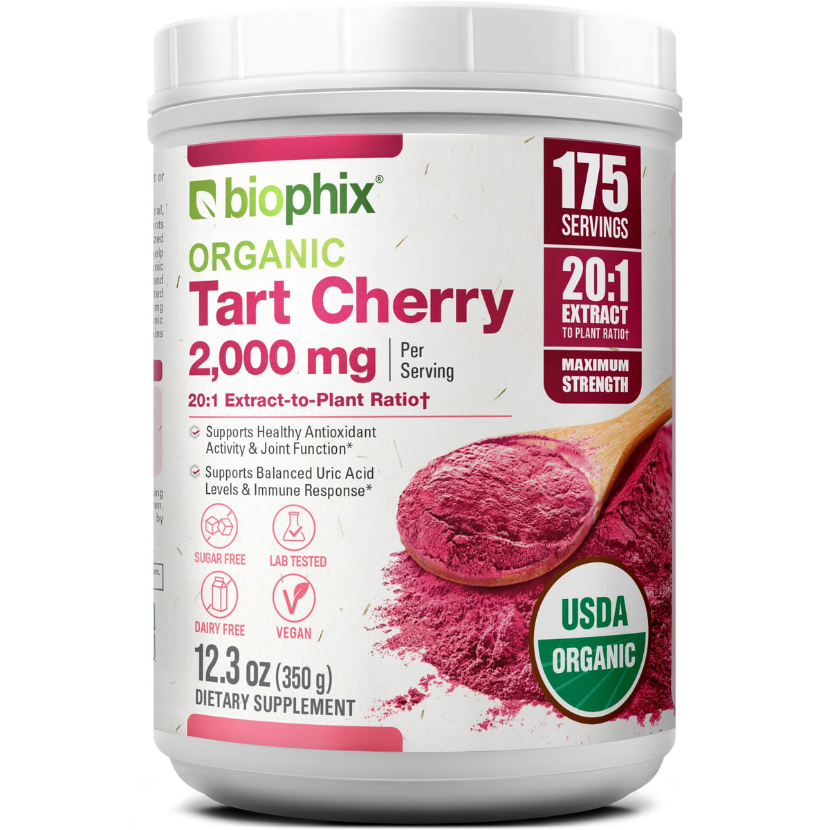 biophix Organic Tart Cherry Powder container front view