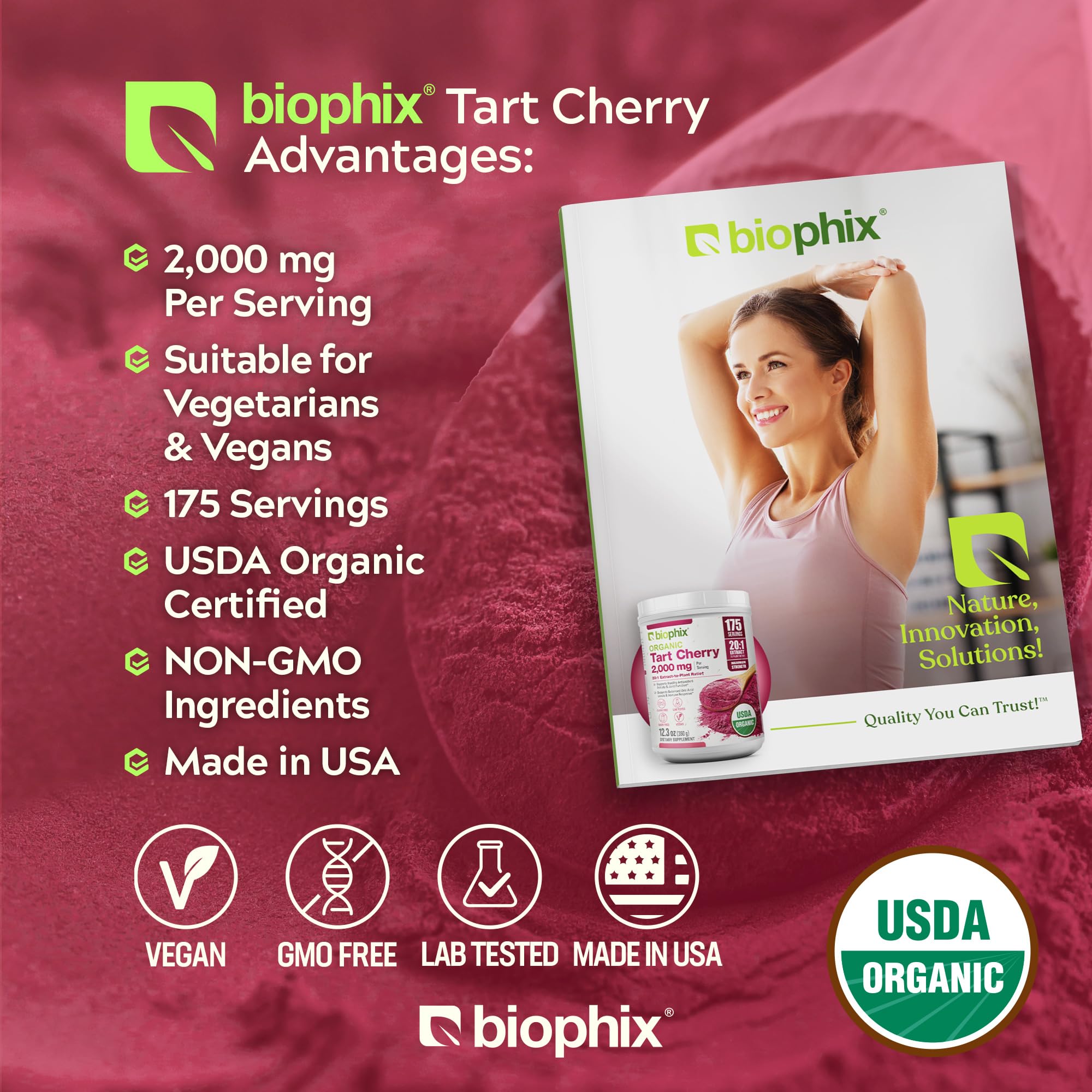 biophix Organic Tart Cherry Powder packaging details