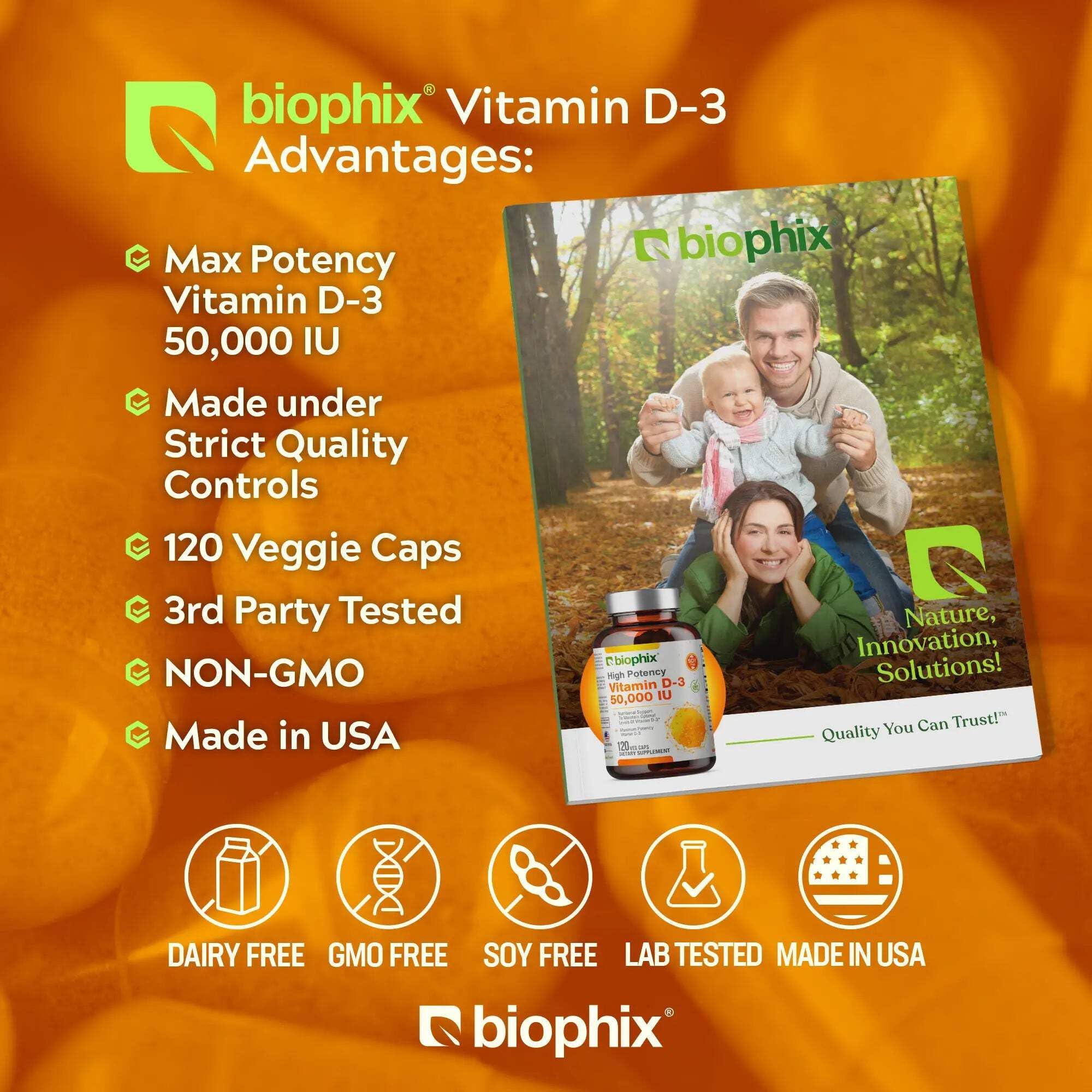 biophix Vitamin D-3 Tablets 2000 IU with a measuring spoon