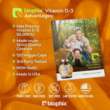 biophix Vitamin D-3 Tablets 2000 IU with a measuring spoon