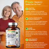 biophix Vitamin K2 MK7 Supplement 300 mcg ingredients list