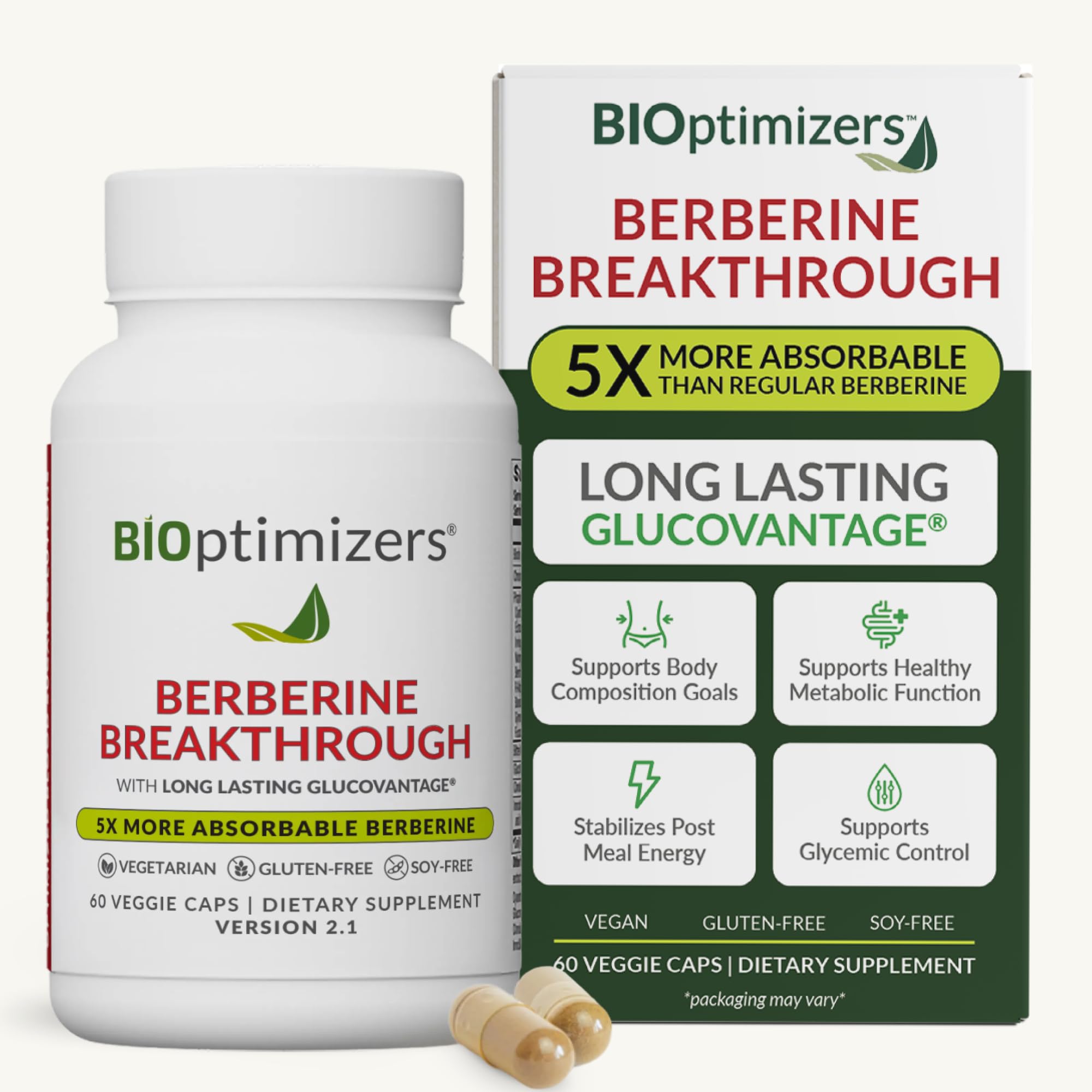 BIOptimizers Berberine Breakthrough Multimineral Capsules front view