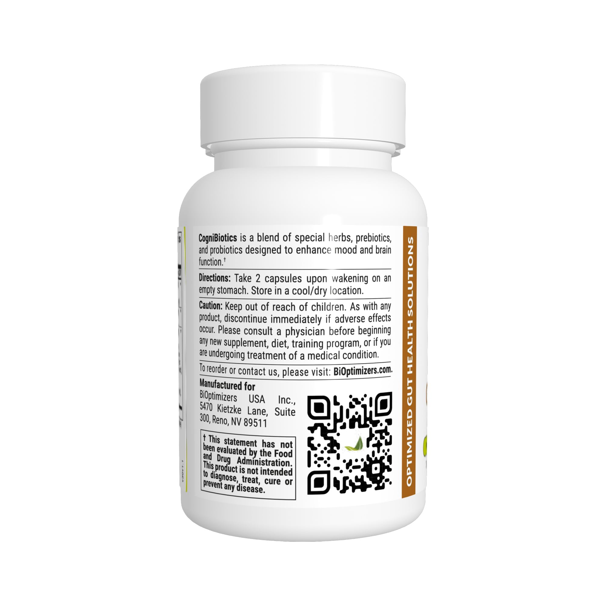 BIOptimizers Cognibiotics Probiotic Brain Supplement capsule close-up