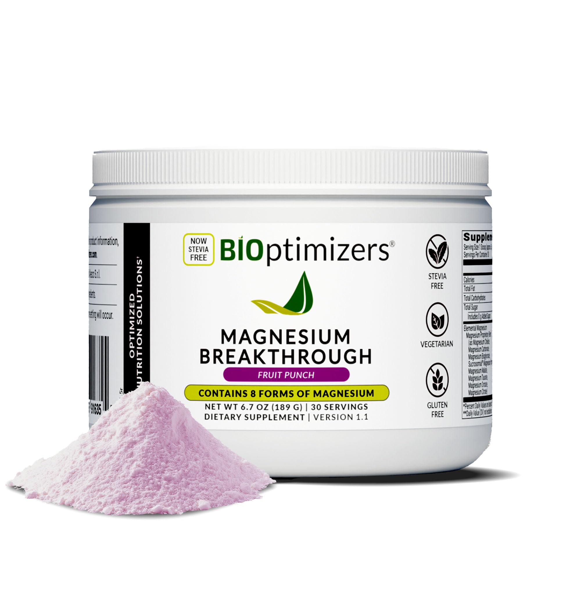 BIOptimizers Magnesium Breakthrough Drink powder front view