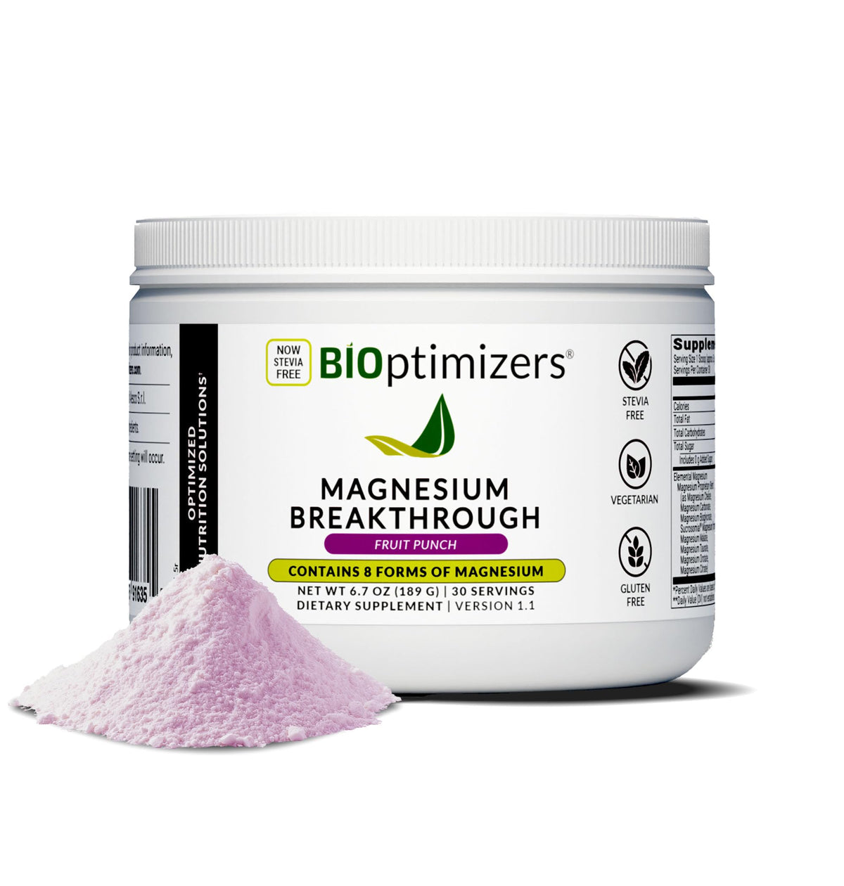 BIOptimizers Magnesium Breakthrough Drink powder front view