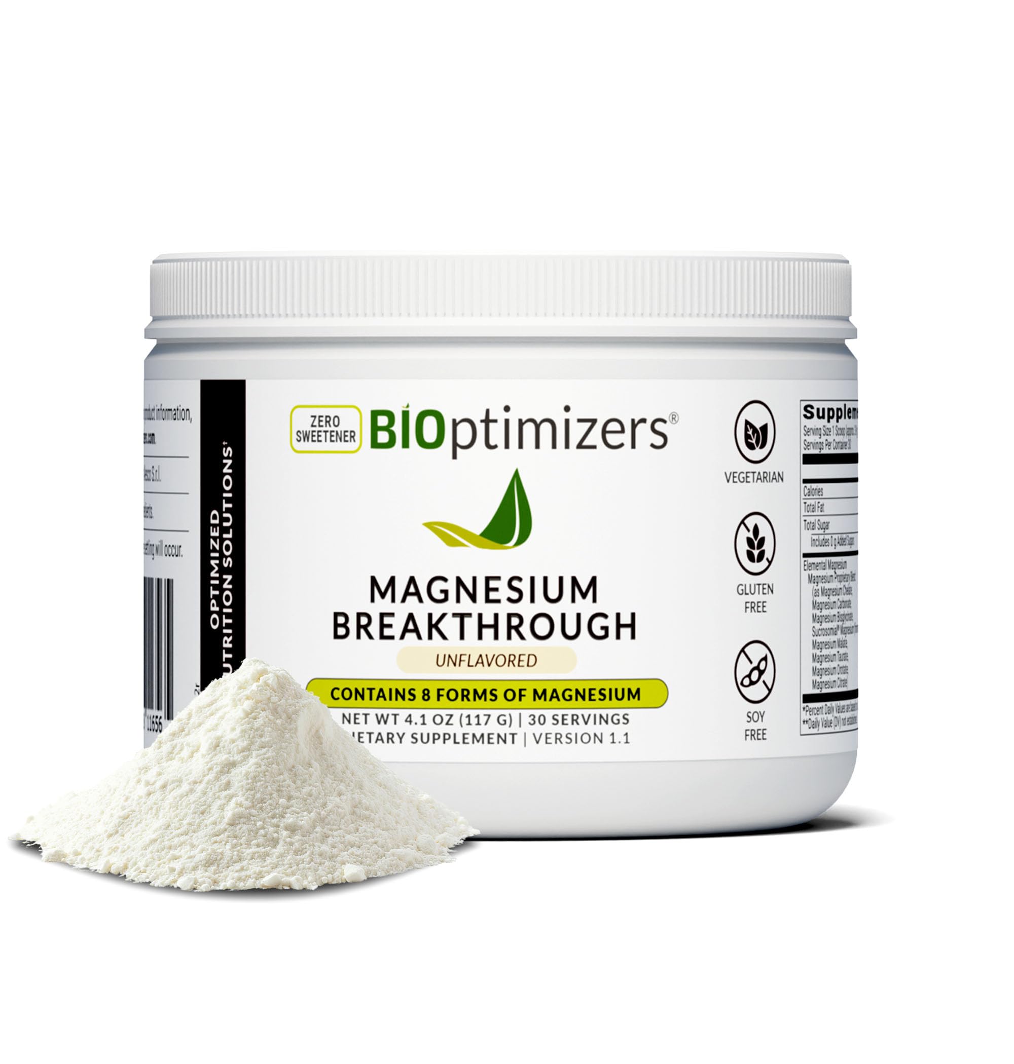 BIOptimizers Magnesium Supplement 180g front view