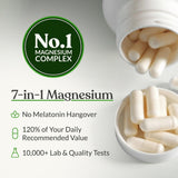 BIOptimizers Magnesium Supplement 7 Forms capsules in hand