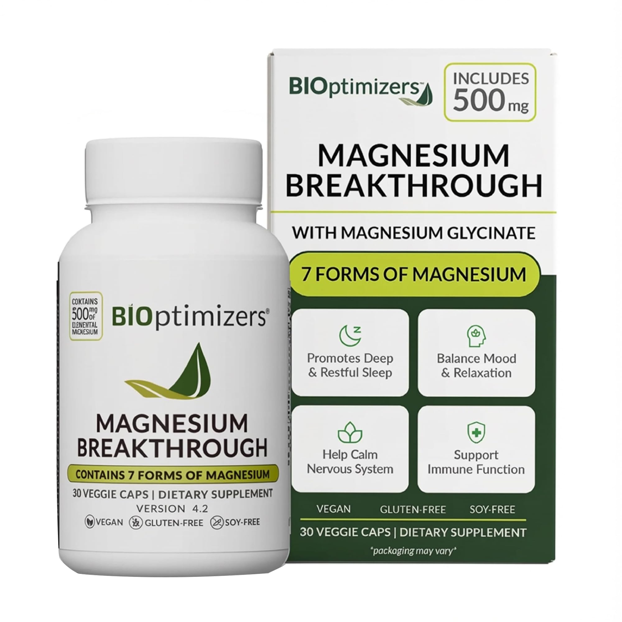BIOptimizers Magnesium Supplement 7 Forms front view