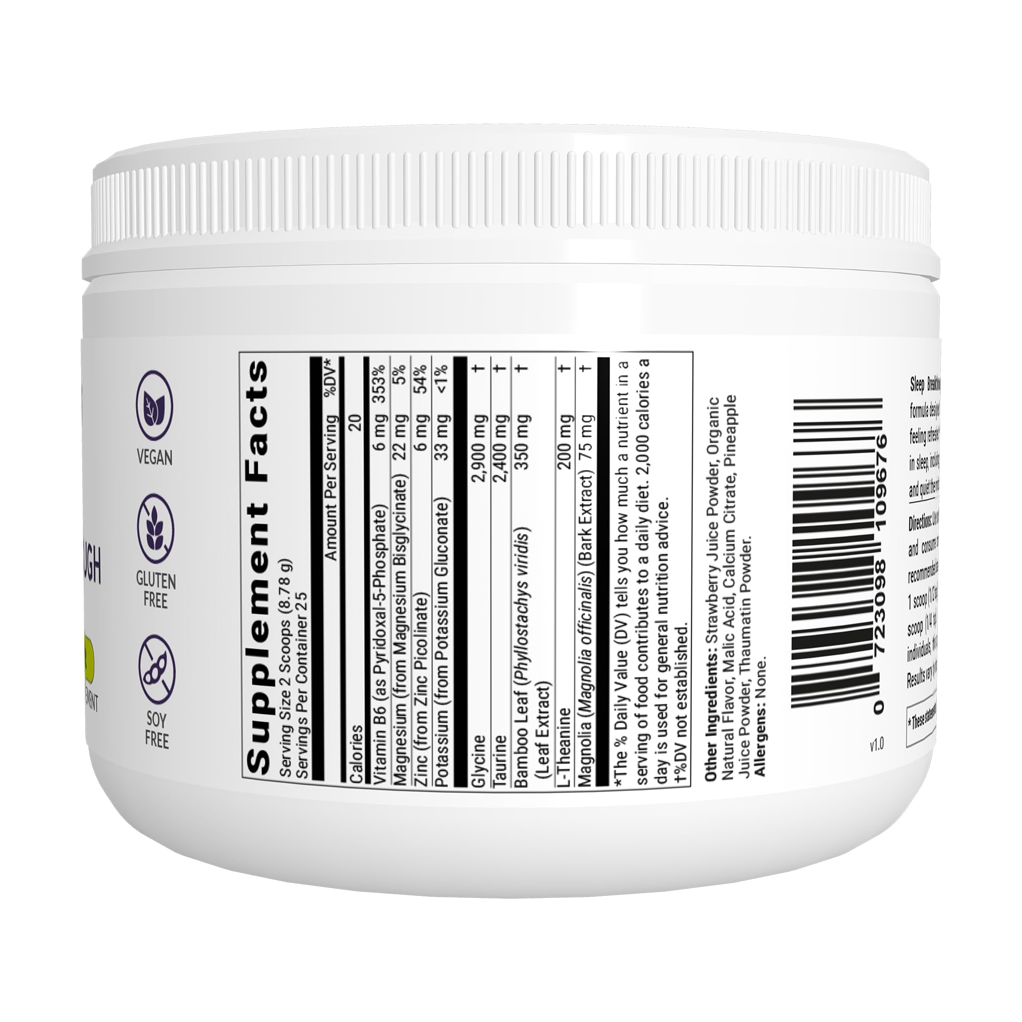BIOptimizers Sleep Breakthrough Blueberry packaging side view