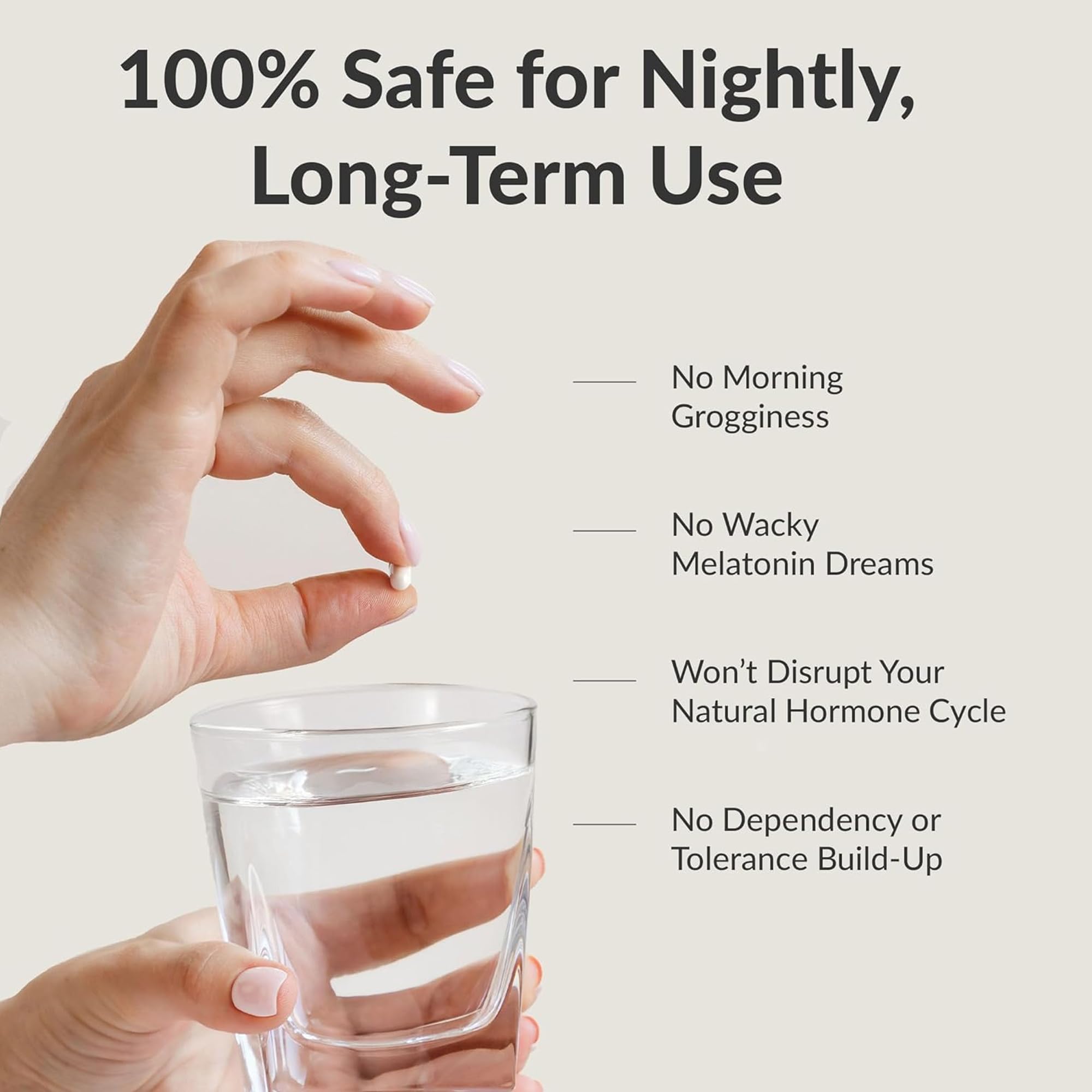 BIOptimizers Sleep Breakthrough bottle with water glass