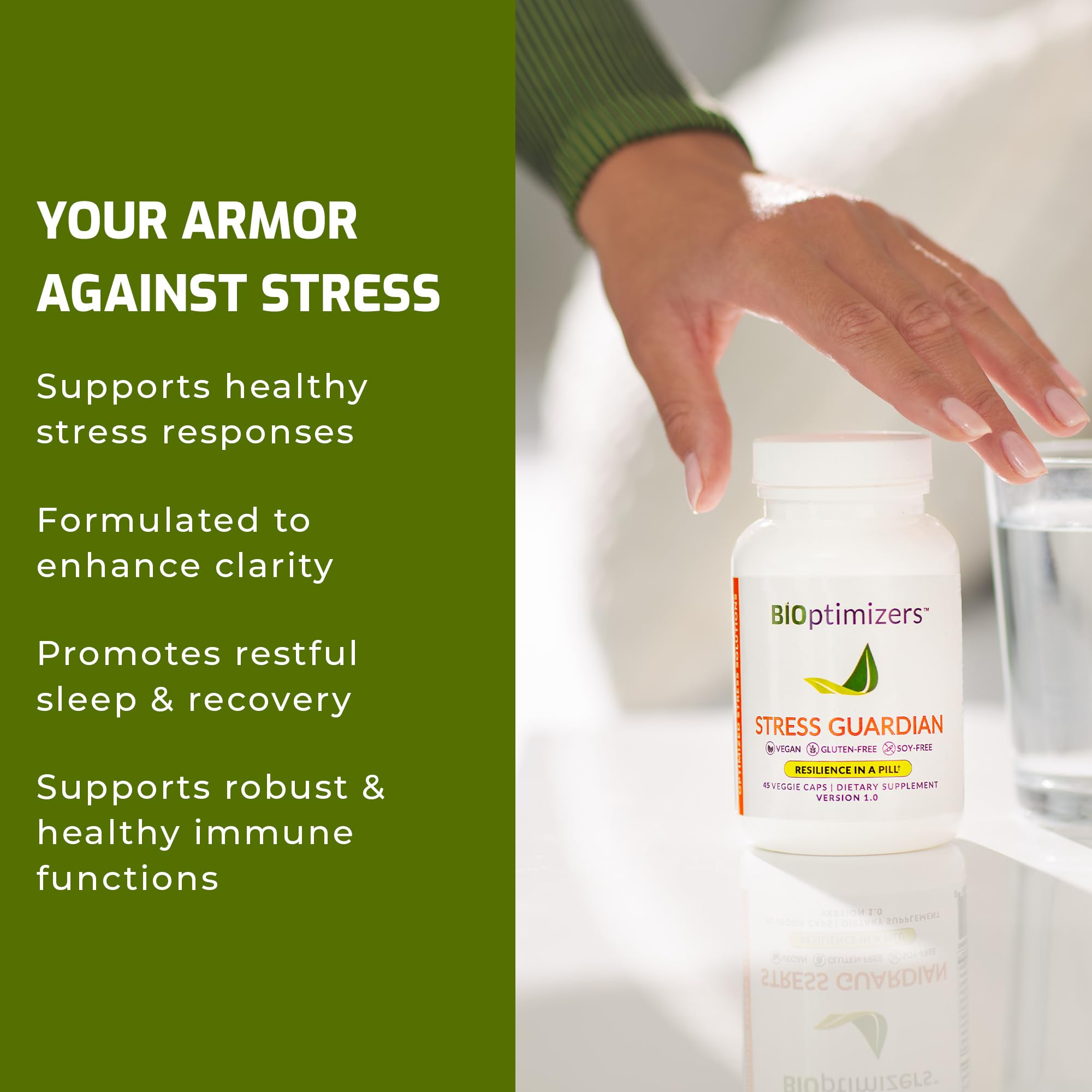 BIOptimizers Stress Guardian 45 Capsules back view