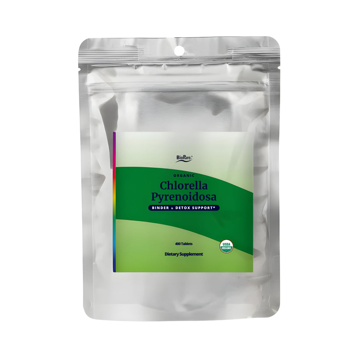BioPure Chlorella Chewable Tablets 100g front view