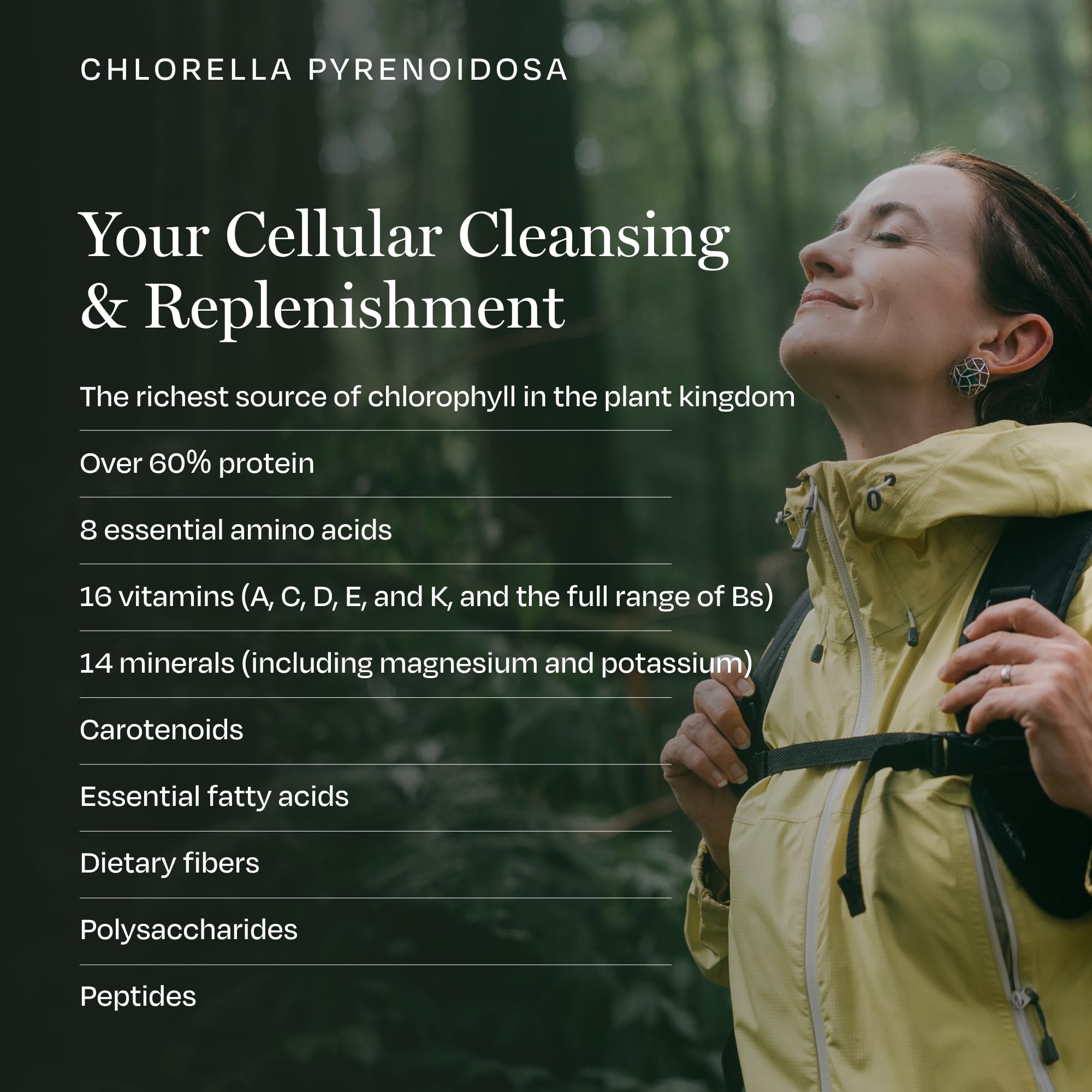 BioPure Chlorella Chewable Tablets with a glass of water