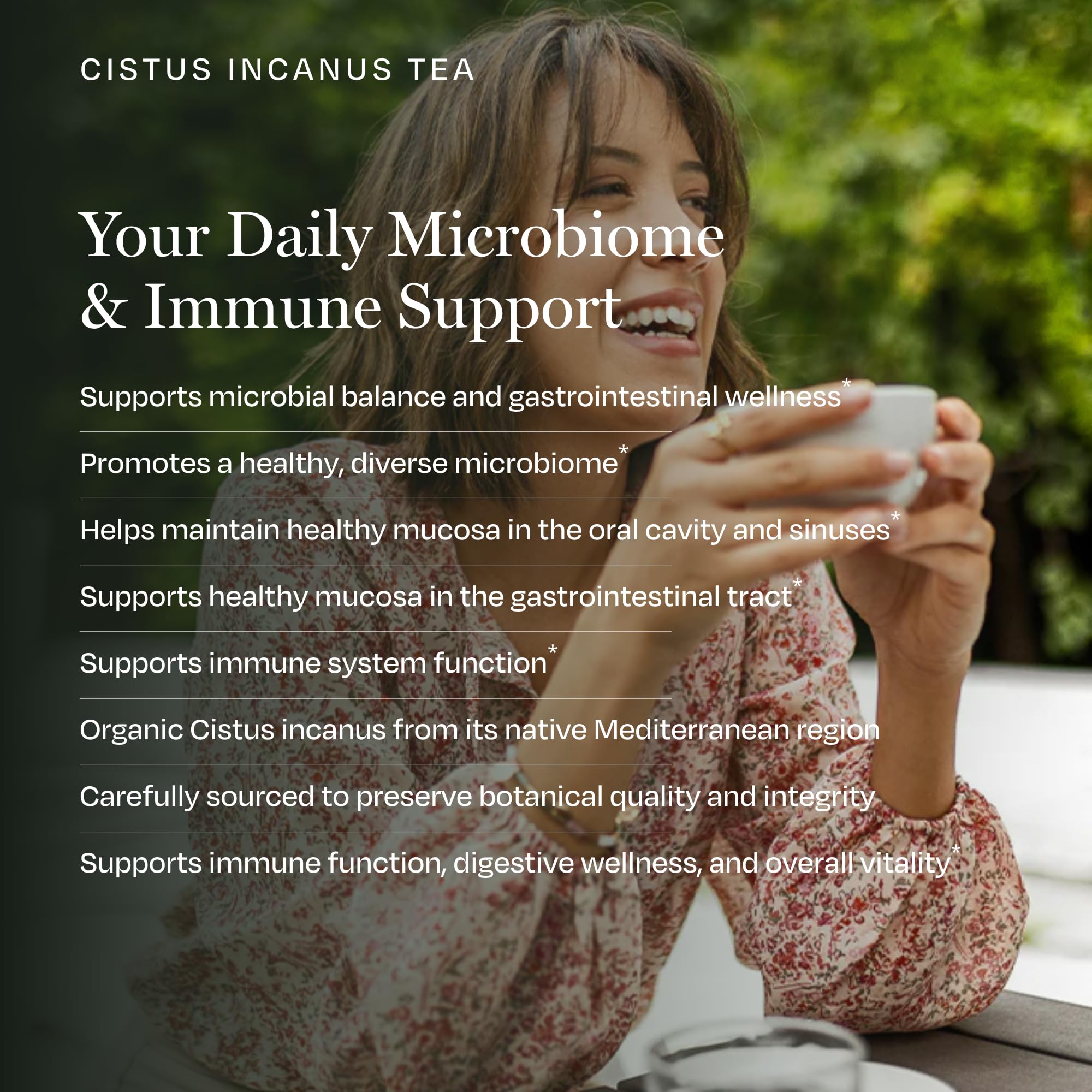 BioPure Green Tea Herbal Supplement ingredients close-up