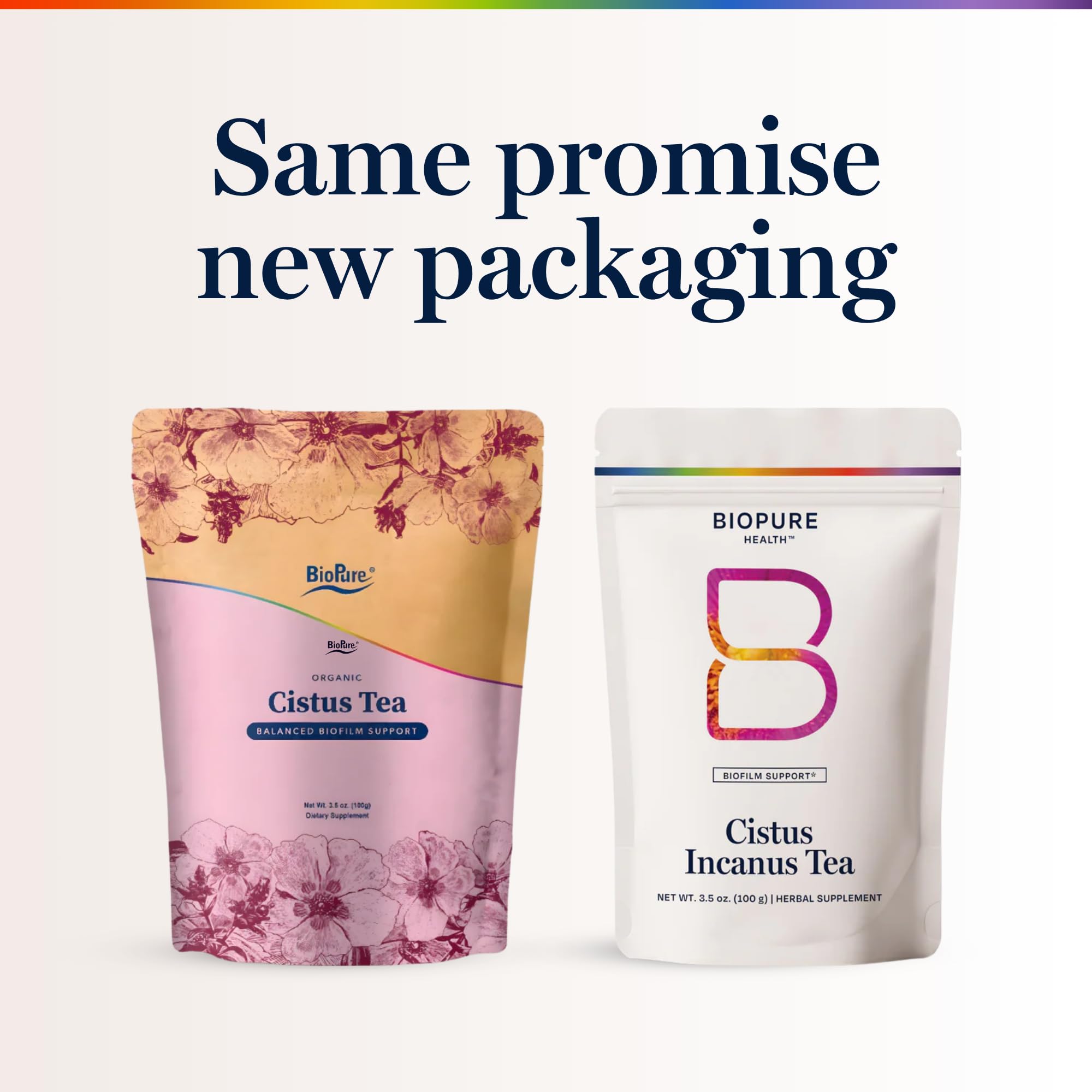BioPure Green Tea Herbal Supplement packaging side view