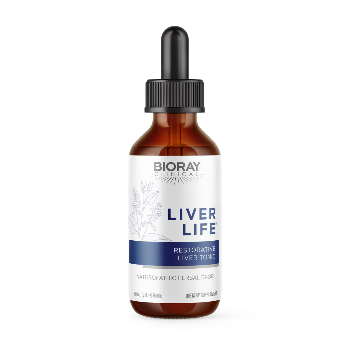 BIORAY Clinical Liver Life herbal supplement bottle front view