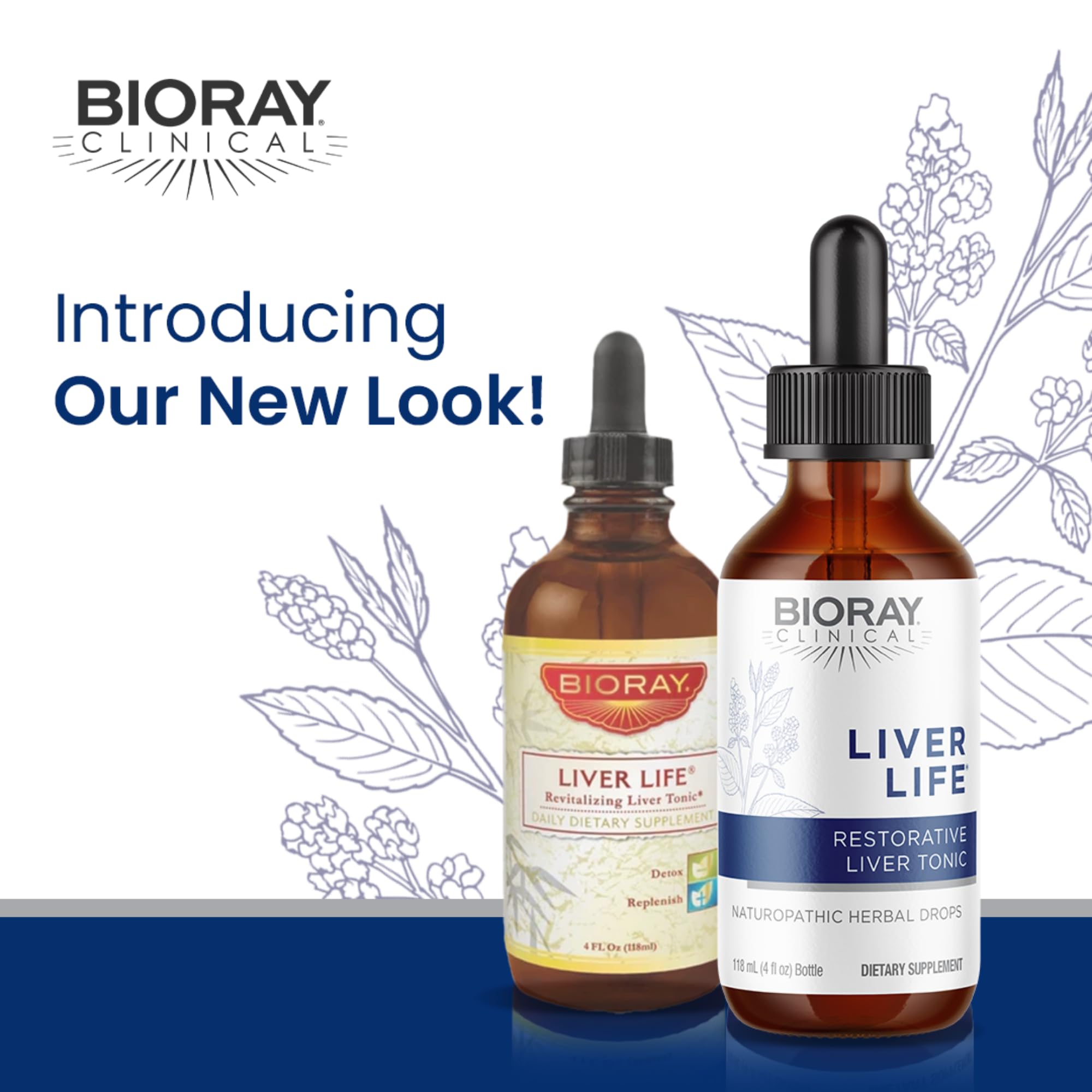 BIORAY Clinical Liver Life herbal supplement bottle side view